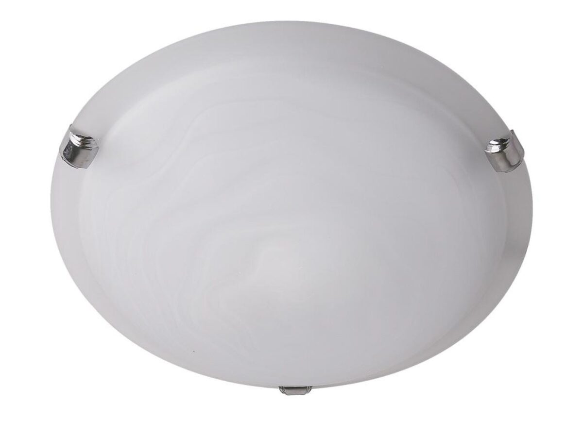 Plafon sufitowy Emedona biały szklany okrągły 30 cm