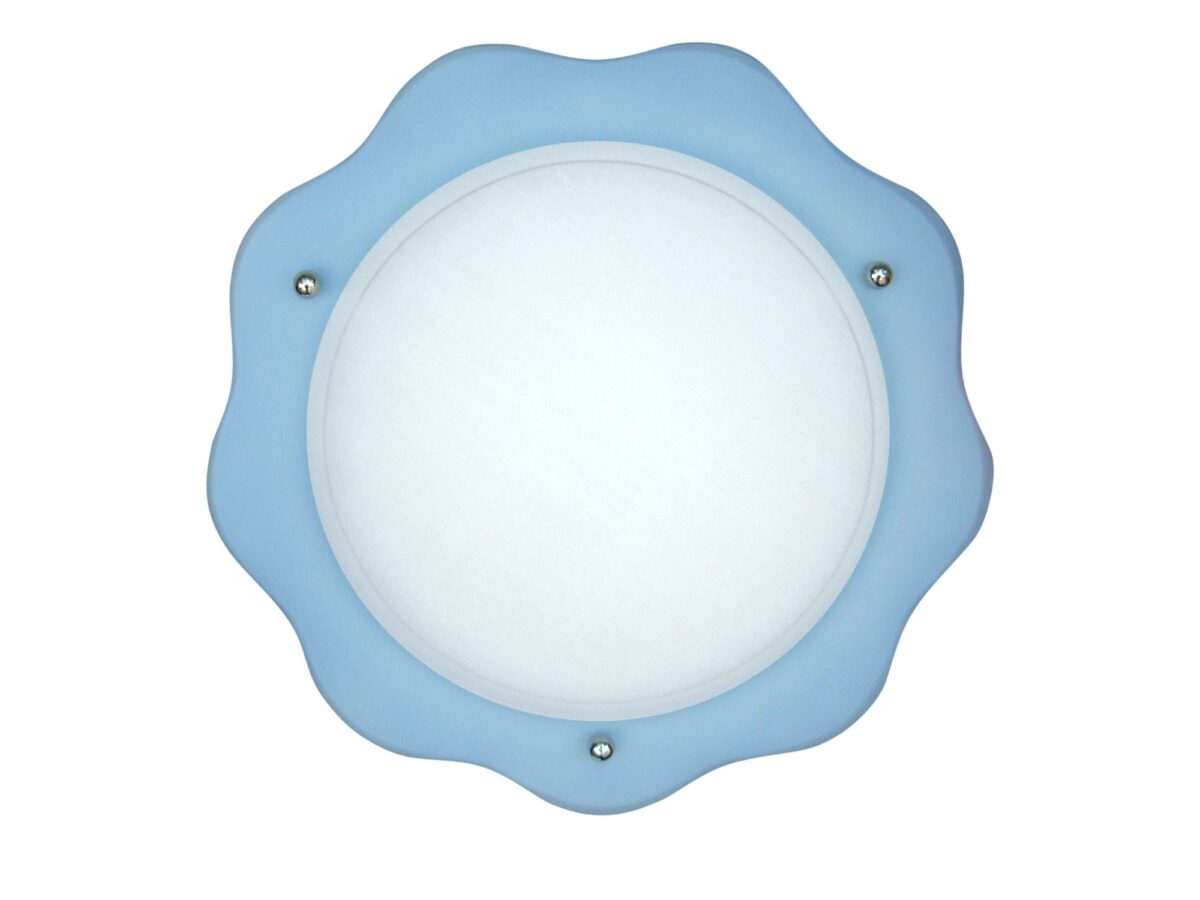 Plafon Felosira szklany Ø35 cm E27 – niebieski / beżowy