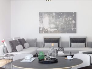 Miniaturka 1 - Plafon Fenisona z trzema reflektorami GU10 nad stołem w salonie