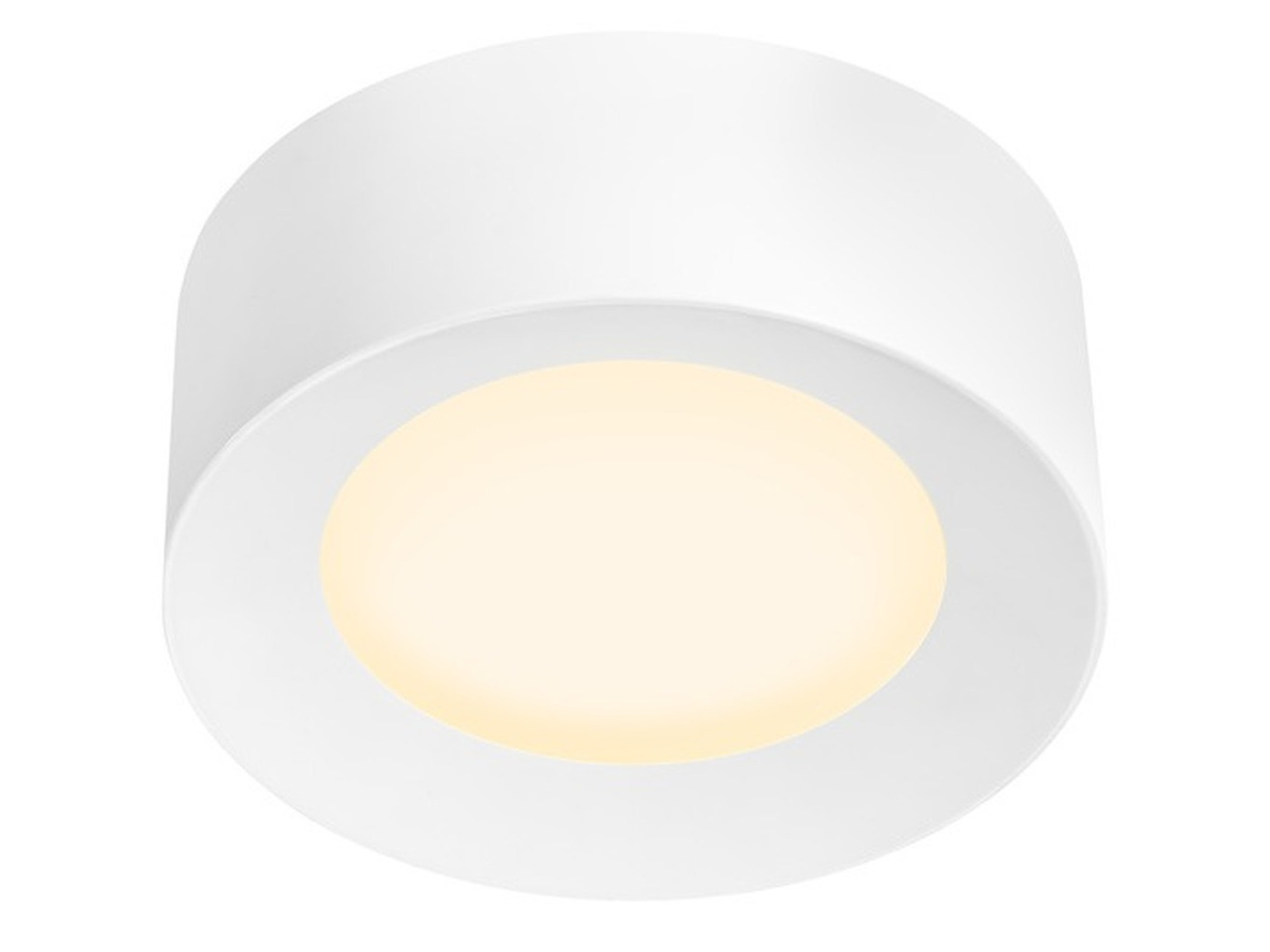Biały okrągły plafon Fera 25 CL DALI LED na białym tle