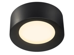 Miniaturka 2 - Czarny okrągły plafon Fera 25 CL DALI LED na białym tle
