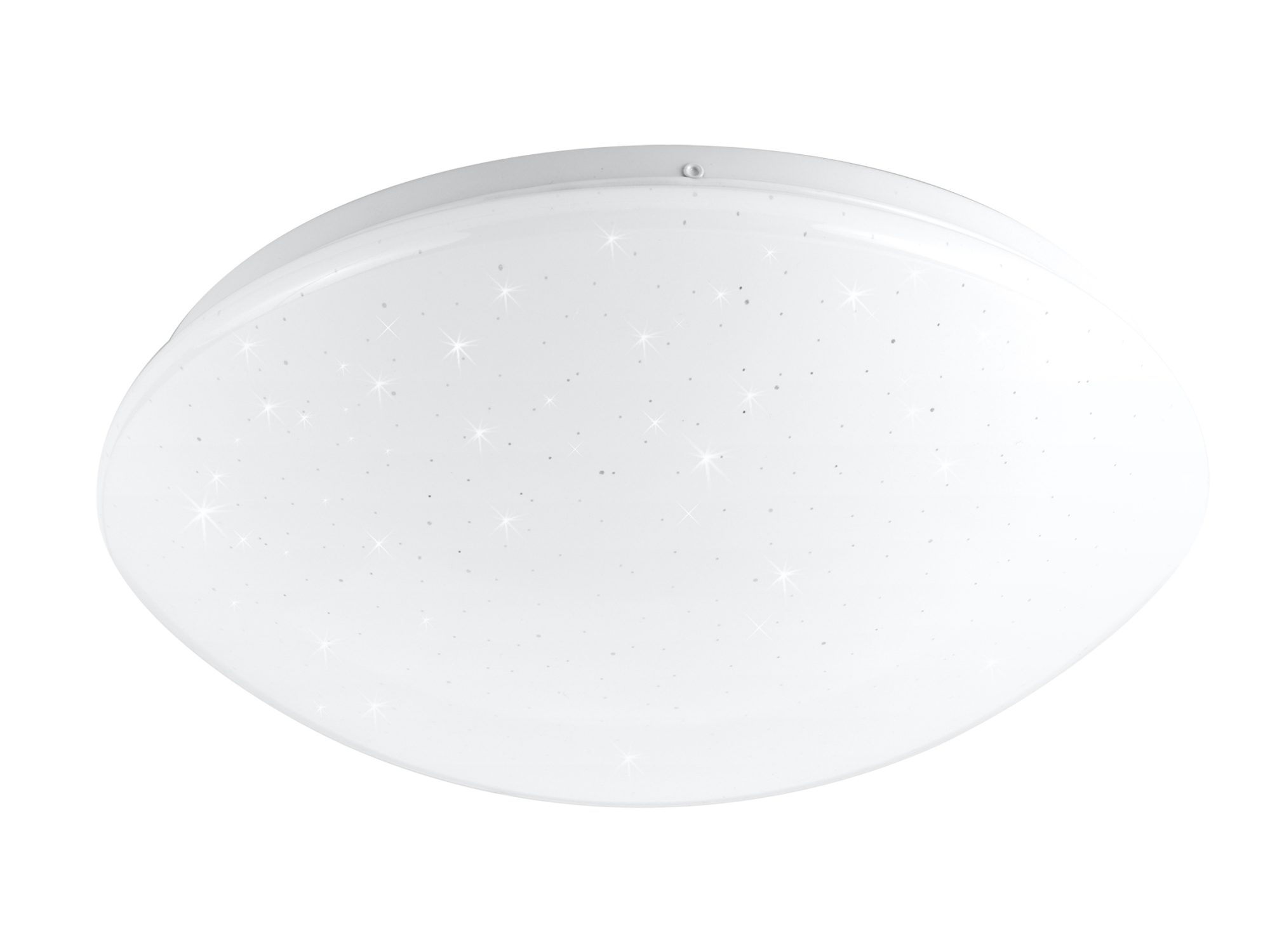 Biały plafon LED Galinia 33 cm z drobnymi punktami efektu gwiezdnego nieba