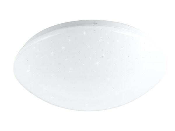 Plafon Galinia LED biały 49 cm z efektem gwiezdnego nieba na białym tle