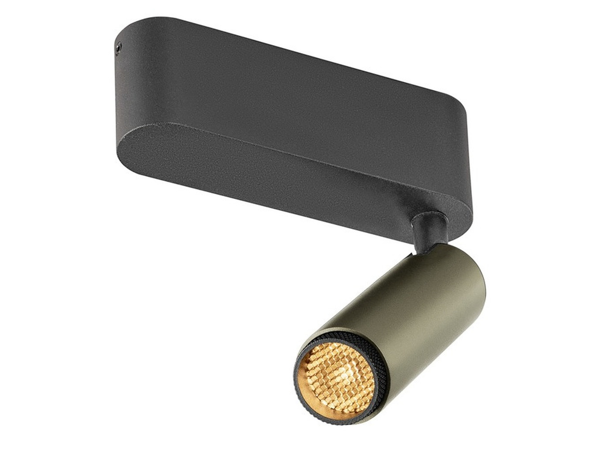 Brązowo-czarny plafon Grip! S LED, widok 2700 K