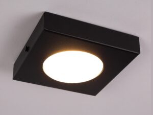 Miniaturka 6 - Czarny plafon Hero 1 z zapalonym źródłem światła GX53