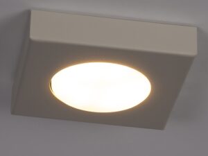 Miniaturka 7 - Plafon Hero 1 szary beż z włączonym źródłem światła GX53