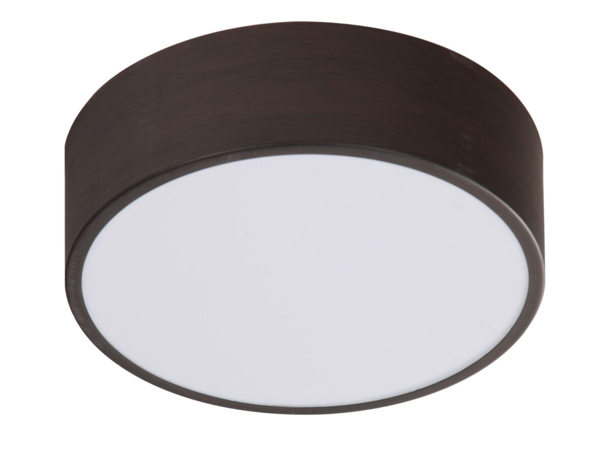 Plafon Isevia wenge z białym kloszem 25 cm G10Q