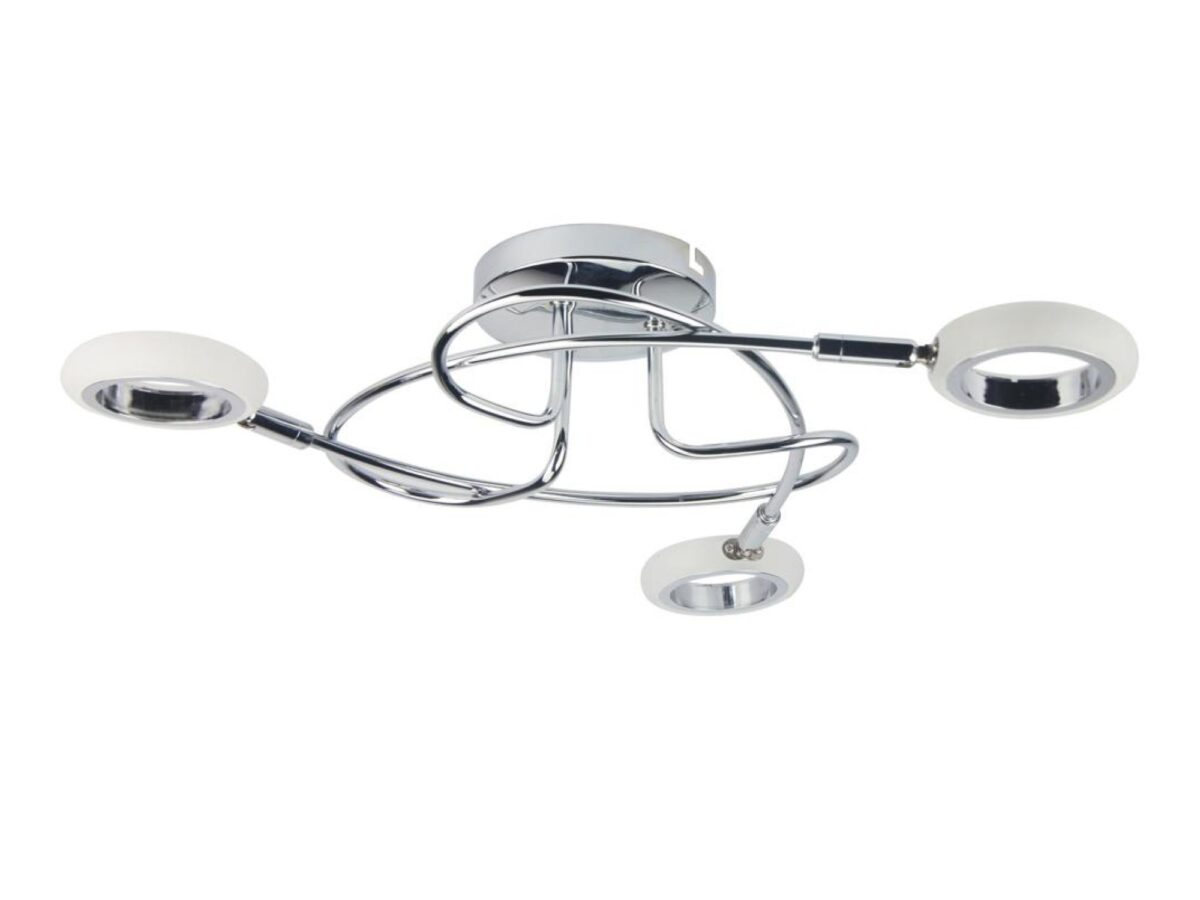 Plafon LED Isiria 3-punktowy chrom 3000 K