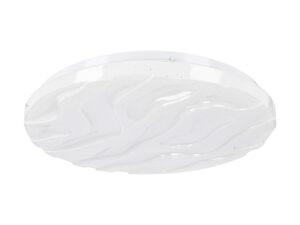 Miniaturka 4 - Biały plafon LED Isovora 29 cm z falistym akrylowym dyfuzorem