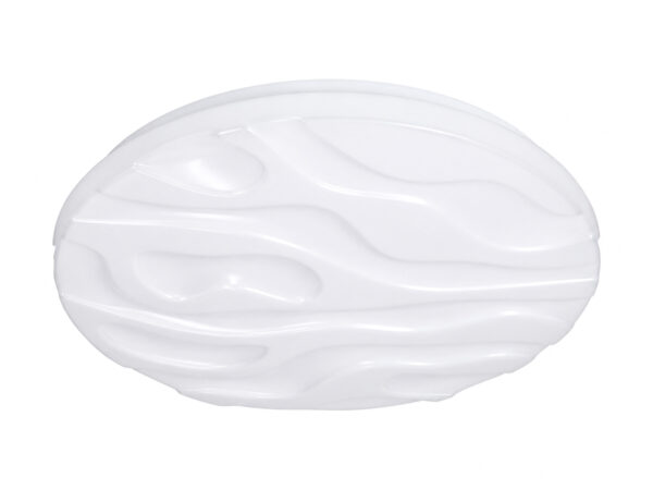 Plafon LED Isovora 38,5 cm z białym falistym dyfuzorem