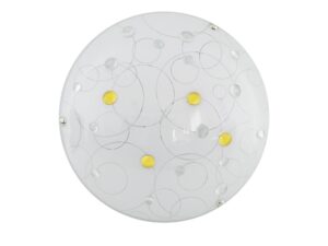 Miniaturka 4 - Plafon Kaladino LED 30 cm z bursztynowymi kryształkami