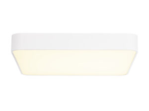Miniaturka 5 - Biały kwadratowy plafon Medo 60 LED 3000 K na białym tle