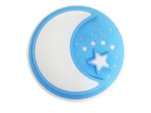 Miniaturka 4 - Plafon LED Amedeta niebieski, dekoracja księżyca i gwiazd na białym tle