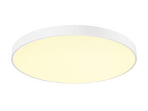 Miniaturka 1 - Biały plafon LED o średnicy 90 cm, widok od spodu na białym tle