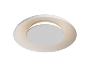 Miniaturka 1 - Okrągły plafon LED CCT 15 W biały z podświetlonym pierścieniem