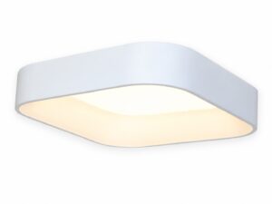 Miniaturka 6 - Biały kwadratowy plafon LED Elemina 40 W na białym tle