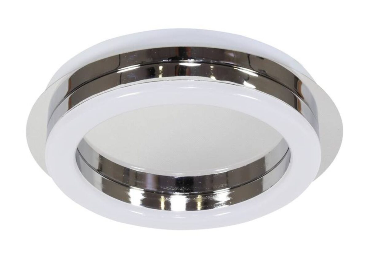 Plafon LED Falania 12 W chromowany okrągły 28 cm zimne światło