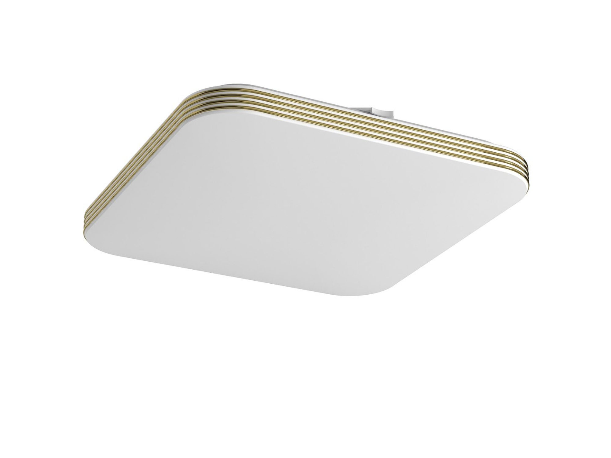 Plafon LED Ilinira 17 W 33 cm w bieli i złocie, packshot na białym tle