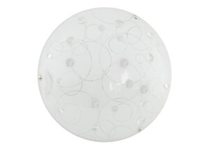 Miniaturka 1 - Plafon LED Kaladino 30 cm z przezroczystymi kryształkami na szklanym kloszu