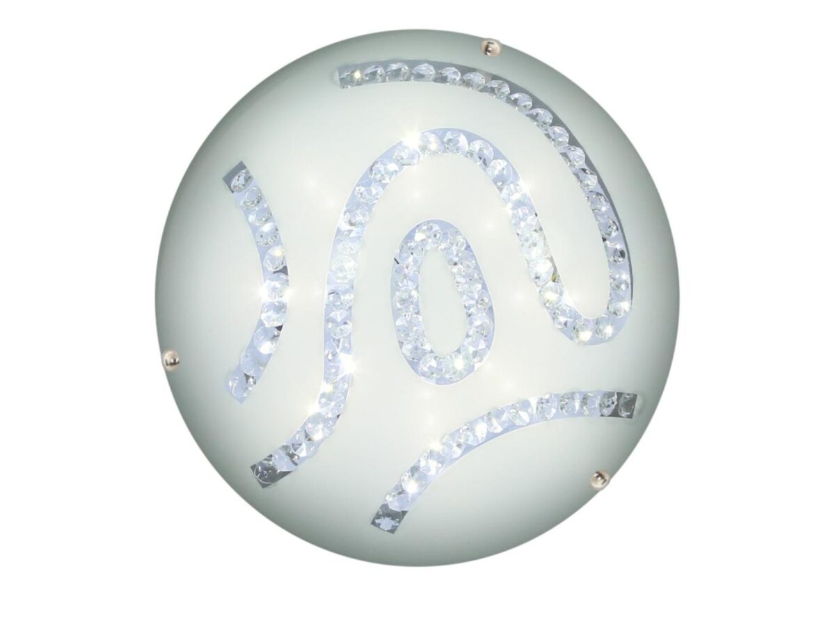 Plafon LED Larotona 30 cm z kryształkami 4000 K