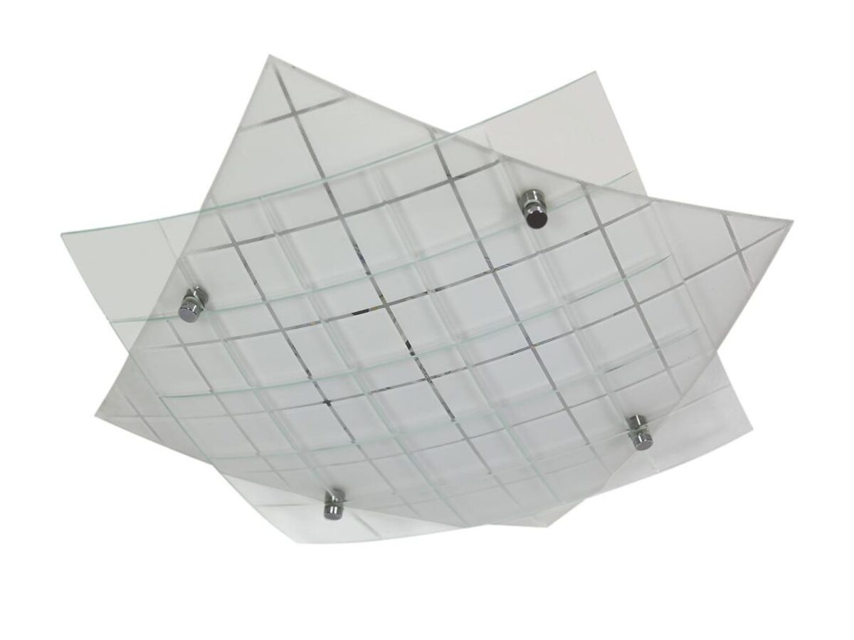 Plafon LED Levemio 31 cm matowy z grawerowanym szkłem
