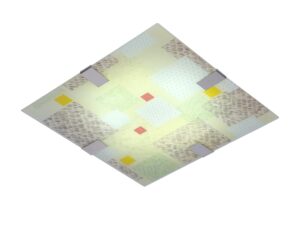 Miniaturka 2 - Plafon LED Lumisano z pastelową grafiką widziany ukośnie
