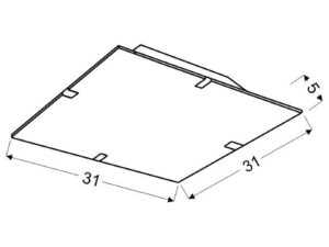 Miniaturka 3 - Plafon LED Malosino rysunek wymiarowy oprawy