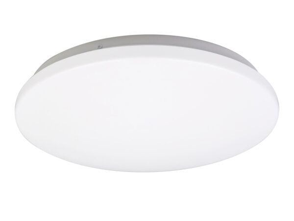 Plafon LED Mirolio biały średnica 25 cm, gładki akrylowy klosz
