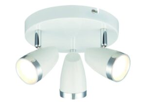 Miniaturka 3 - Plafon LED Silemina biały z trzema regulowanymi punktami światła