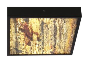 Miniaturka 5 - Plafon sufitowy LED z fornirem kamiennym Silosia 29 cm czarny – zdjęcie 6