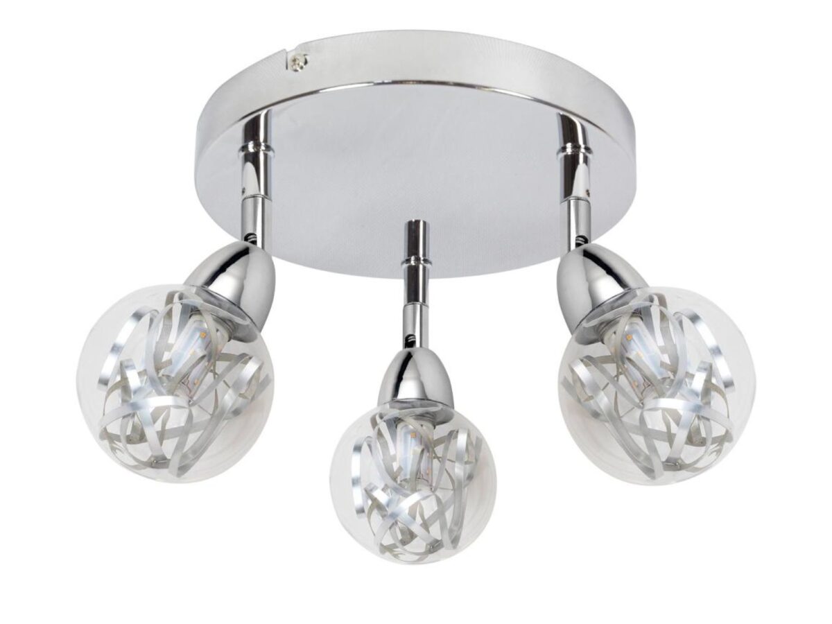 Plafon LED Telesela 3-punktowy 40 cm chrom