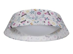 Miniaturka 4 - Plafon LED Venireta 45 cm z pastelowym wzorem kwiatów i mleczną osłoną na białym tle