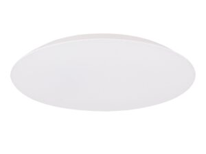Miniaturka 3 - Biały okrągły plafon LED Vesonia 28 cm z gładką osłoną