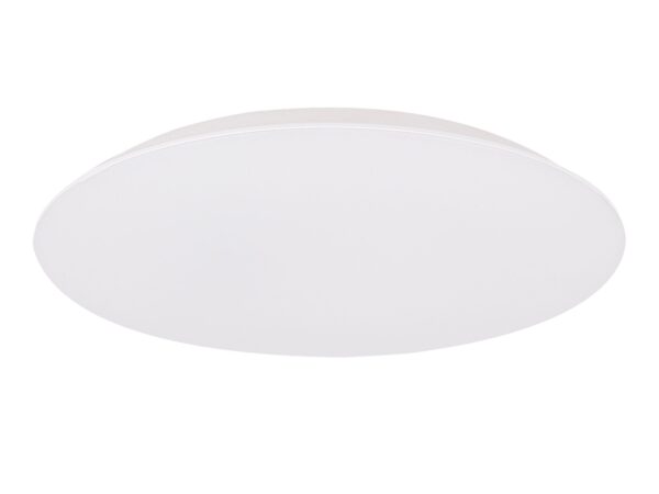 Biały okrągły plafon LED Vesonia 28 cm z gładką osłoną