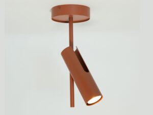 Miniaturka 6 - Ceglany plafon Leda 1 ze świecącym cylindrycznym kloszem na jasnym tle