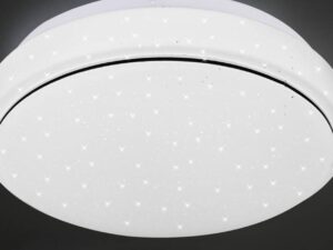 Miniaturka 3 - Plafon LED Lumirino biały z efektem gwiazd na kloszu – widok od spodu