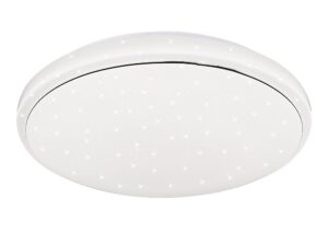 Miniaturka 1 - Plafon Lumirino IP44 biały klosz z gwiaździstym wzorem