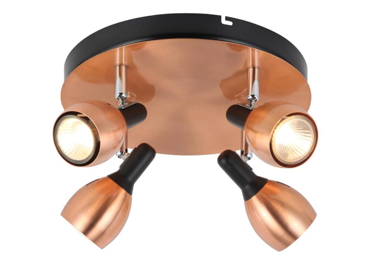 Plafon Lumotora 35 cm miedziany 4 × GU10