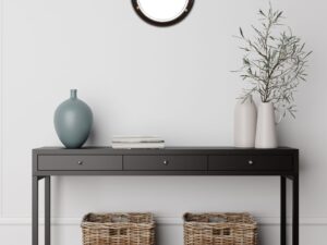 Miniaturka 3 - Plafon Malesano wenge w aranżacji nad ciemną konsolą