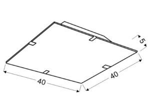 Miniaturka 3 - Plafon Malosino 40 na 40 cm – rysunek wymiarowy