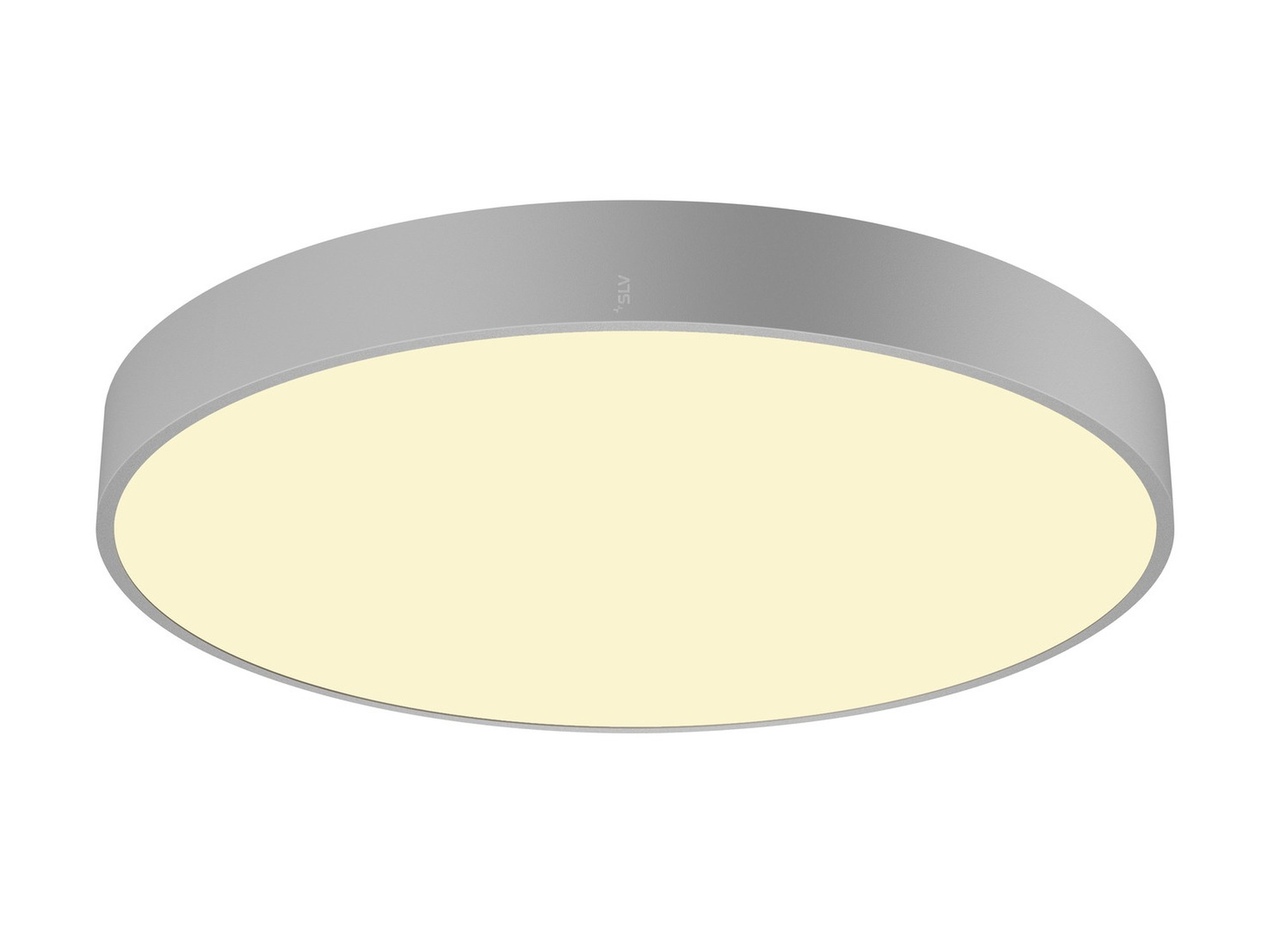 Szary plafon Medo 60 LED IP50 na białym tle