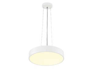 Miniaturka 7 - Biały plafon Medo Pro 40, zbliżenie klosza LED