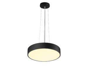 Miniaturka 2 - Czarny plafon Medo Pro 40 PHASE, detal klosza LED