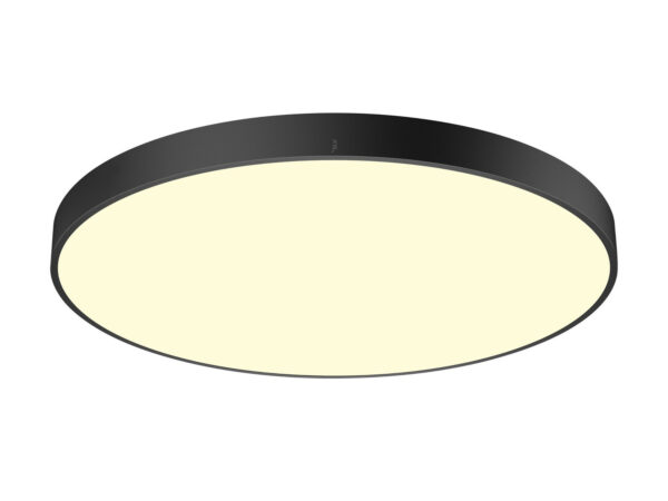 Czarny plafon Medo Pro 90 LED 74 W na białym tle