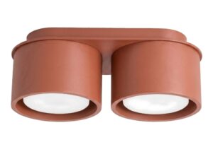 Miniaturka 74 - Dwupunktowy plafon Modessa 21 cm ochra czerwona