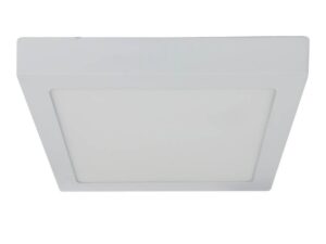 Miniaturka 2 - Biały plafon natynkowy LED 12 W kwadratowy 17 cm z mlecznym panelem