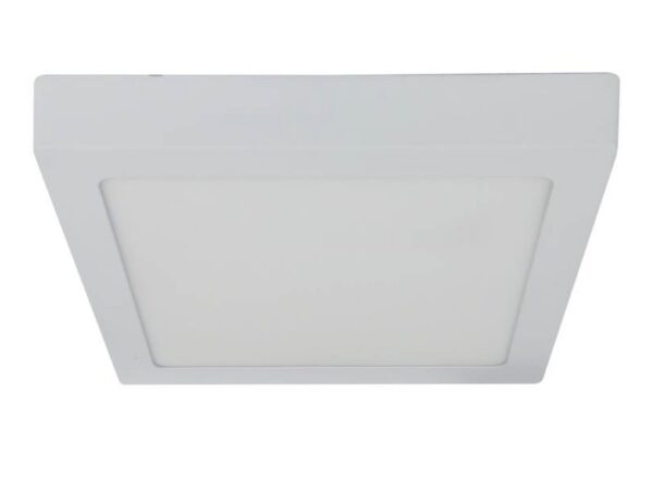 Biały plafon natynkowy LED 12 W kwadratowy 17 cm z mlecznym panelem