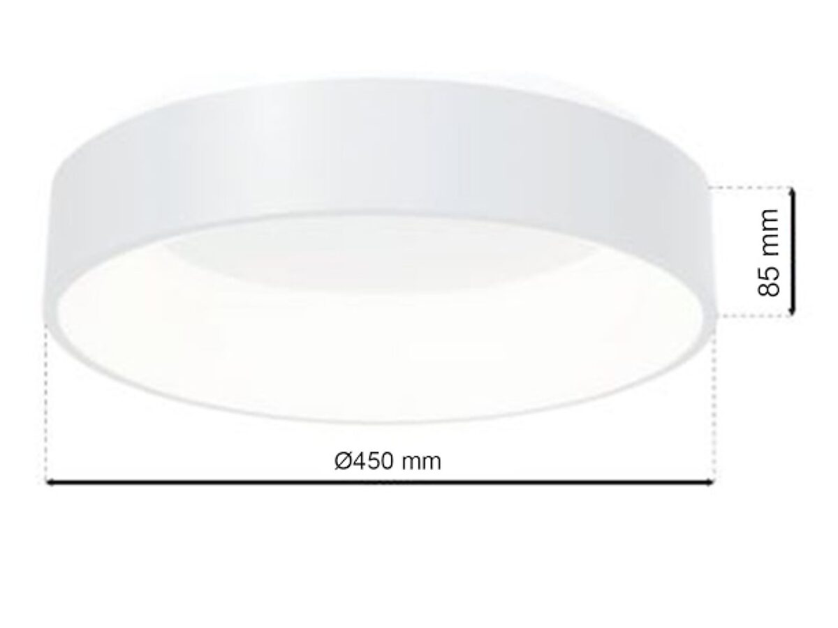 Plafon LED okrągły 40 W Nevasia 45 cm