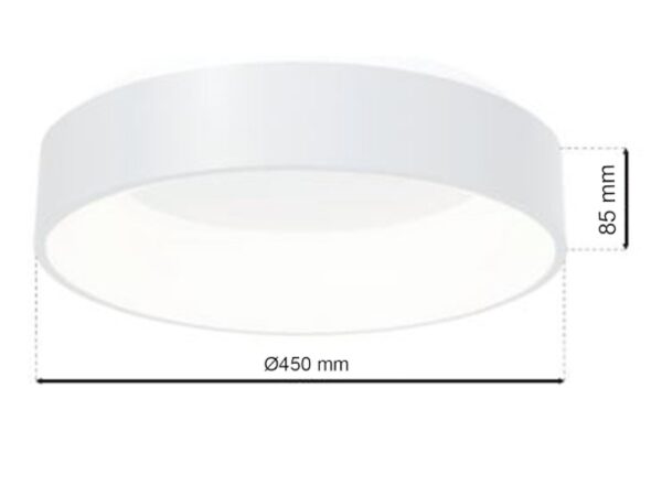 Plafon LED Nevasia biały 45 cm na białym tle