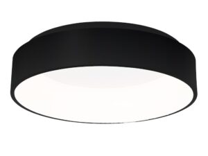Miniaturka 2 - Plafon LED Nevasia czarny 45 cm na białym tle
